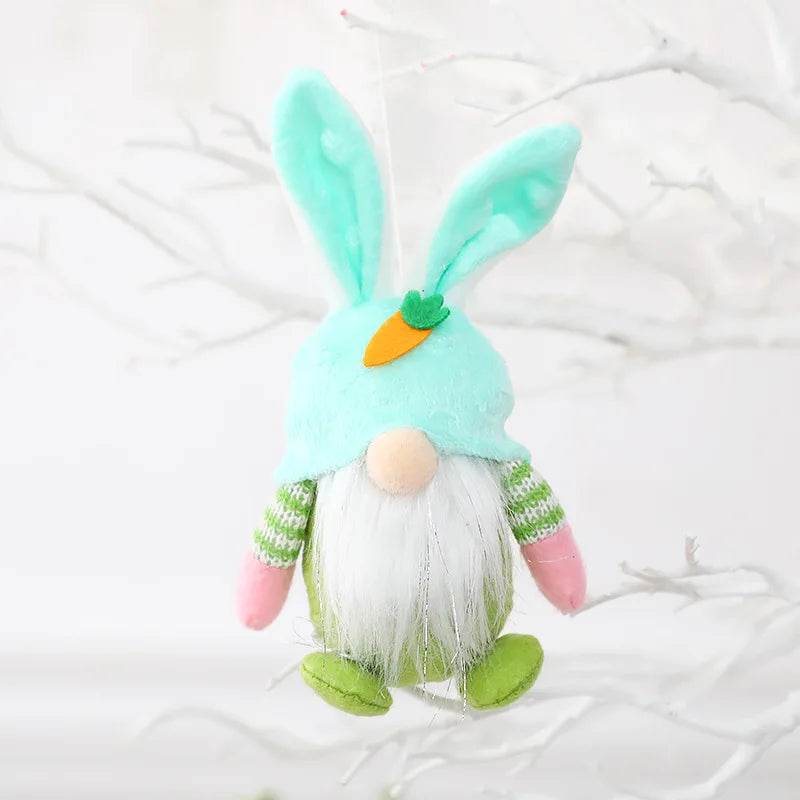Easter Standing Bunny Gnome Faceless doll Easter Desktop Decoration Rabbit Plush Dwarf toy Home Ornament happy easter party gift