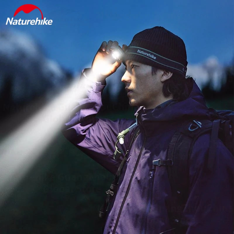 Naturehike Ultralight Headlamp Waterproof SOS Emergency Red Light 84g Rechargeable Outdoor Camping Fishing Headlight Portable