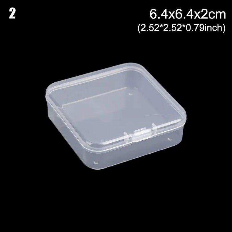 8Styles Plastic Storage Box Small Square Clear Black Box For Jewelry Diamond Embroidery Craft Bead Pill Home Storage Supply