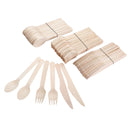 50 Pcs Wooden Kitchen Utensils Disposable Spoons/Forks/Cutters Dessert Tableware Wedding Party Picnic Kitchen Christmas Supplies