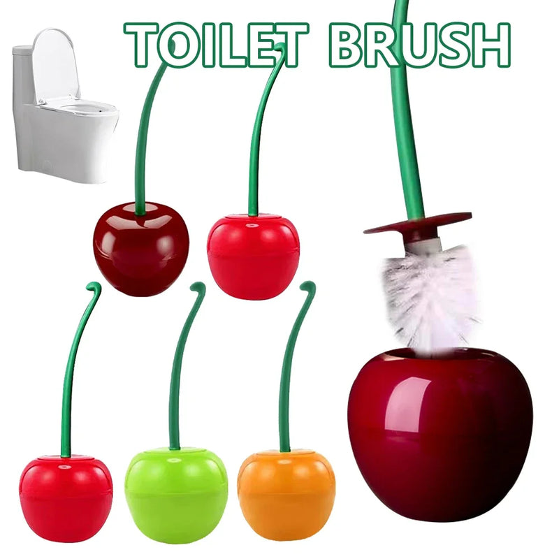 Cherry Shape Toilet Brush With Standing Base Long Handle Toilet Cleaning Brush For WC Bathroom Accessories Cleaning Tools