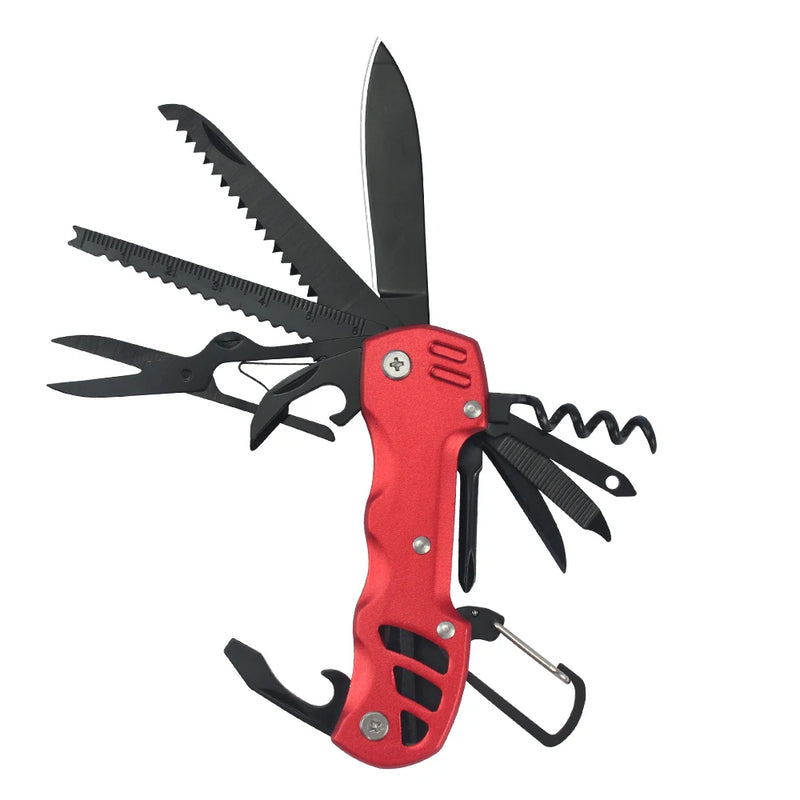 Multifunctional Pocket Folding Swiss Knife Outdoor Portable Camping Emergency Mini Multitool Knife Scissor Keychain Box Cutter