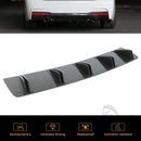 Universal 5 Fin Spoiler Modification Kit Car Rear Bumper Lip ABS Rear Shark Chassis Fin Style Curved Bumper Lip Diffuser