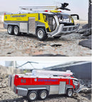 Alloy Car Airport Fire Truck Model Engineering Car Sound And Light Toy Boy Birthday New Year Christmas Gift  B117