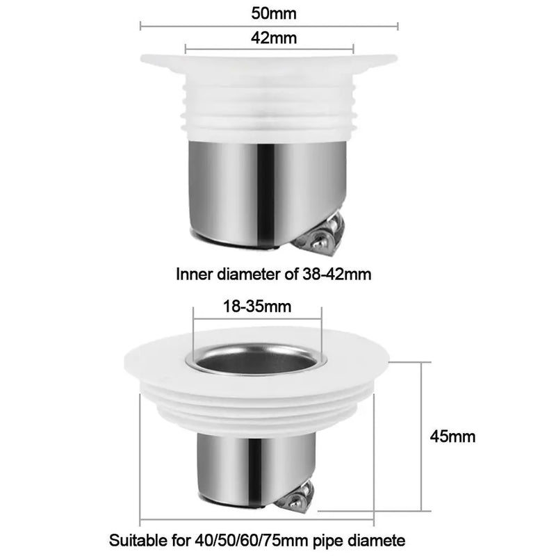 Insect Prevention Sewer Seal Stopper Anti-odor Water Pipe Plug Floor Drain One Way Valve Shower Drainer Bathroom Hardware