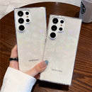 Glitzer Laser Farbverlauf Buntes Liebesherz Handyhülle für Samsung S24 S23 Ultra S22 Plus A52 A53 A54 A34 Weiche Klare Hülle