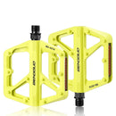 Doppel-DU-Lager Ultraleichte Fahrradpedale mit Reflektor Fahrradplattformpedale Rutschfeste Fahrrad-Sicherheitspedale für Nachtfahrten