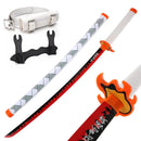 1:1 Scale Anime Swords Giyuu Katana 104cm Authentic Cosplay Weapons Props With Sword Holder And Belt Halloween Samurai Style