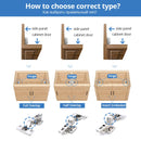 KAK 8 Pieces Stainless Steel Cabinet Hinges Soft Closing Hydraulic Door Hinge Damper Buffer Kitchen Cabinet Furniture Hardware