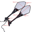 2Pcs Motorcycle Handlebar Mount Rearview Mirror With LED Turn Signal Lights For Honda CBR 900 929 954 900RR CBR1000RR