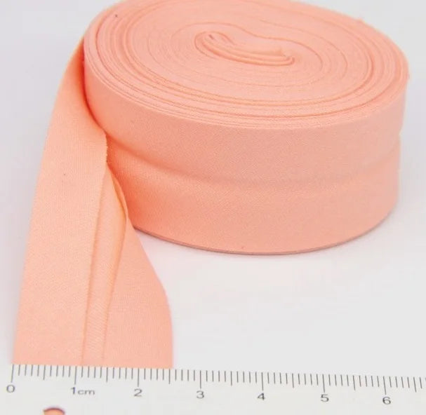 25mm (1“) width Bias Tape 100% Cotton Extra Soft for Baby Cloth Skin-friendly Fablic Bias Binding Tape Ironed Folded 12 yards
