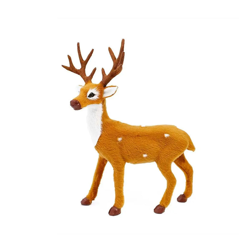 Reindeer Christmas Deer Xmas Elk Plush Simulation Christmas Decorations For Home Merry Christmas New Year Ornament