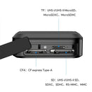 Ulanzi CRC10 3-in-1 Card Reader Case CFA/SD/TF 13 Card Holders with USB3.2 Gen2 Interface High-Speed Data Transmission Chips