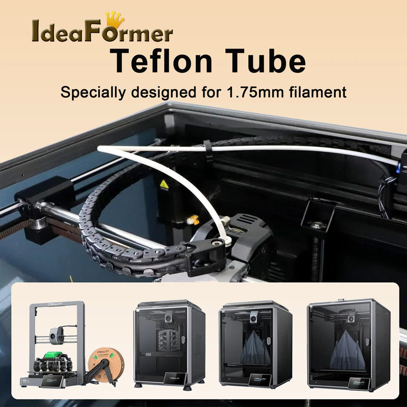 Bambu Lab PTFE Tube ID 2.5mm OD 4mm P1P AMS A1 Mini 3D Printer Teflonto Pipe 1.75mm Bambulab Ptfe Tube Bambulabs Filament Parts