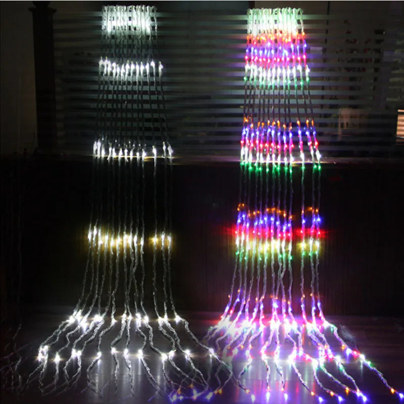 Fairy String Garland 3X2M 3X3m LED Waterfall Festoon Meteor Shower Rain String Light for Home Christmas Wedding Decoration