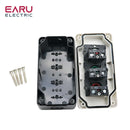 10A 600V Push Button Switch Control BoxWaterproof Button Indicator Light Plastic Case Emergency Stop Reset Point Electric Box