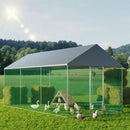 XXL XL Large Outdoor Chicken Run Coop Heavy Duty Walk-In Chicken Coop Run Cage Duck Goose Pen Fence with Lockable Door
