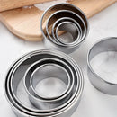5 Stück runde Keksform Edelstahl Knödelhaut-Schneideform DIY Kuchengebäck Backschneider Werkzeuge Küchenhelfer