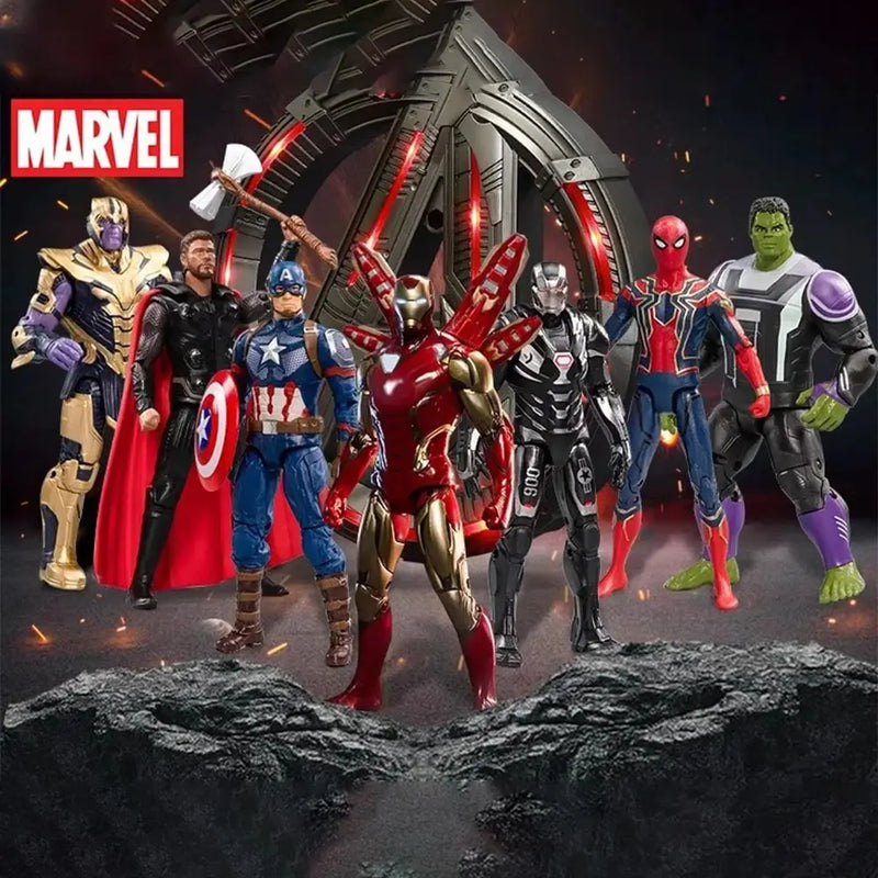 Marvel Avengers Alliance Figure Spider Man Iron Man Captain America Thor Hulk Thanos War Machine Model Kids Gift Toys