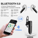New Bee Bluetooth Headset V5.0 Kabellose Kopfhörer mit Mikrofon 24 Stunden Ohrhörer Mini Freisprecheinrichtung für iPhone Xiaomi