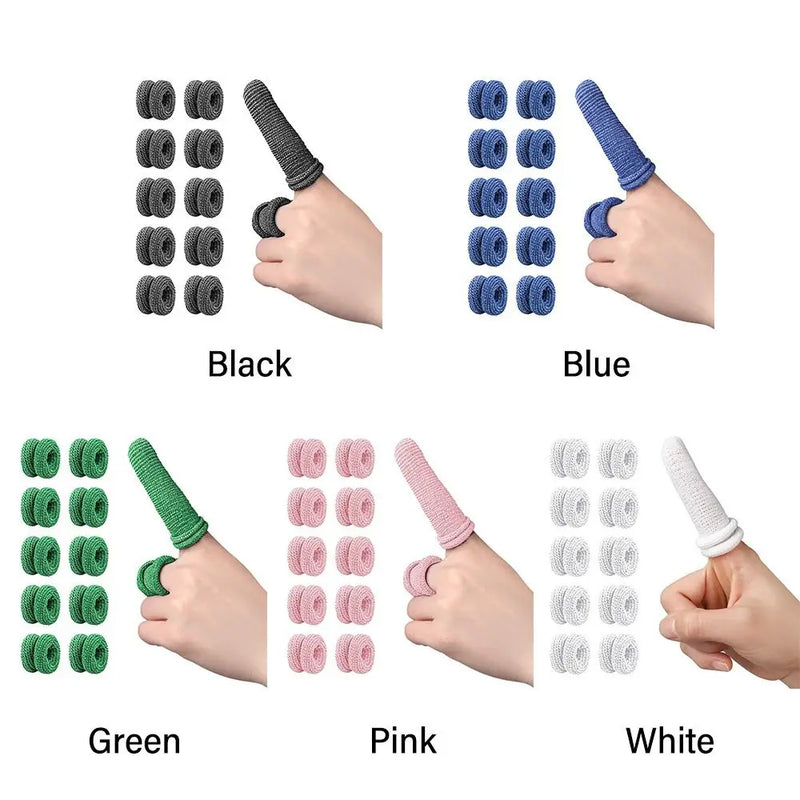 10PCS Disposable Cotton Finger Cots New Protectors Multicolor Finger Covers Breathable Non-slip Sports Safety Work