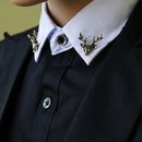 i-Remiel Vintage Metal Small Deer Head Elk Brooch Pin for Suit Shirt Collar Badge Lapel Pins and Brooches Men's Accessories