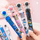 10 Stücke/Charge Cartoon Astronaut 10-Farben Kugelschreiber Kawaii Student 10 Farben Kugelschreiber zum Schreiben Büro Schulbedarf