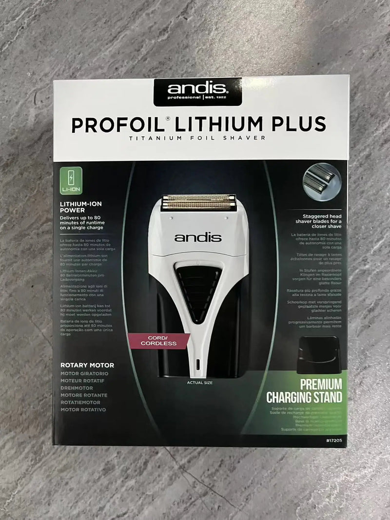 Original ANDIS Profoil Lithium Plus 17205 Barber Hair Cleaning Electric Shaver For Men Razor Bald Hair Clipper Supplies