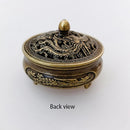 Alloy Incense Burner Chinese Buddha Lotus Flower Incense Holder Handmade Censer For Buddhist Home Office Decoration