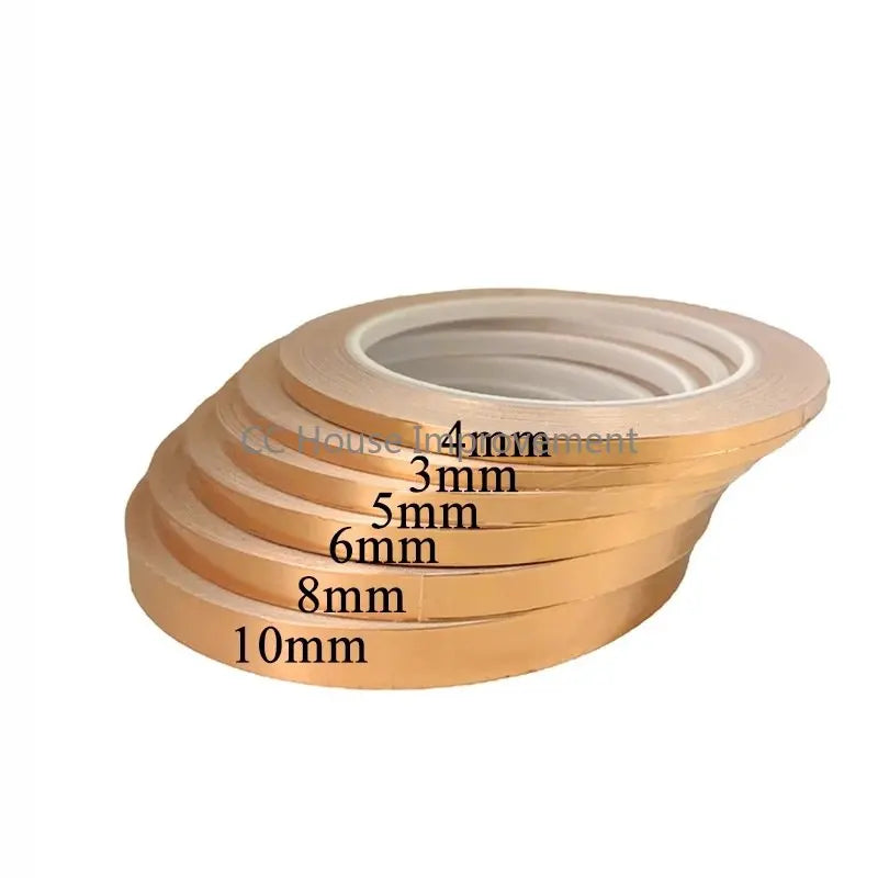 10M 25M  Copper Foil Tape Single Side Conductive Shielding Tape Snail Tape Stain Glass Home Appliance DIY Copper Tape