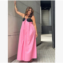 The Meridian Line | Colour-Block Halter Maxi Dress