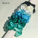 6/10Pcs/Set Seiden-Satin-Haargummis Einfarbige Haarbänder Mädchen Haar-Accessoires Pferdeschwanzhalter Kleine Haargummis Sommer-Gummiband