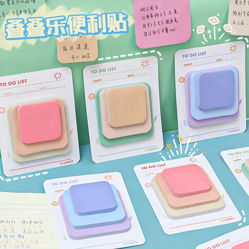 Cute Note, Color High-value Ins Wind Note Paper, Student Message N Times, Sticky Note Pad  Stationery  Kawaii