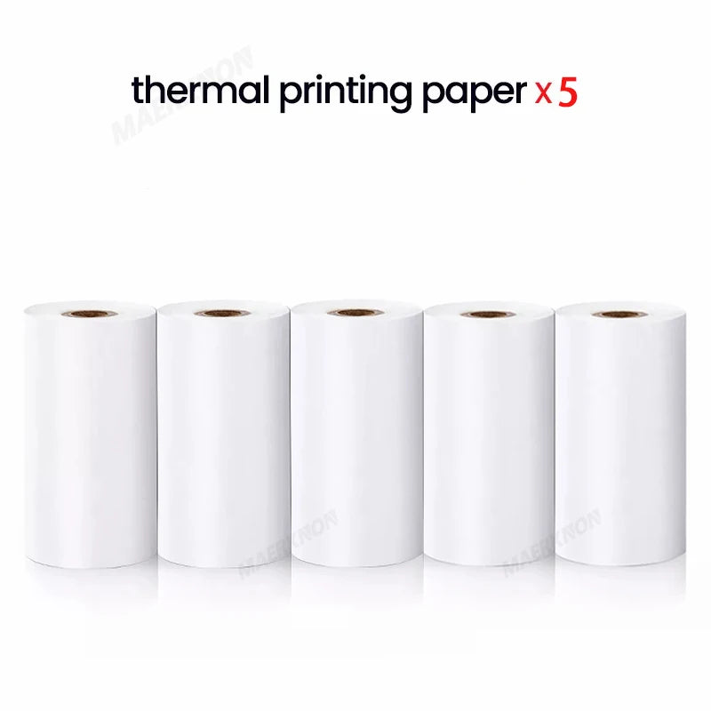 Mini Printer Paper Non-adhesive Thermal Paper 57mm Label Sticker Pocket Printer Kids Instant Photo Inkless Printing Rolls Paper