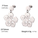 Skyrim Frauen Mädchen Blumen Ohrstecker Edelstahl Gold Farbe Böhmische Tropfenohrringe Koreanische Mode Schmuck Weihnachtsgeschenk