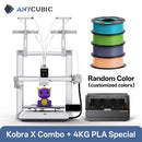 ANYCUBIC Kobra X Combo 2x Time & Material Savings Up To 19 Colors Printing AI Detection 600mm/s Max Print Speed 3D Printer