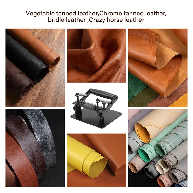 WUTA Manual Leather Skiving Machine Strip Belt Thinning Skiver Splitter Cowhide Leather Peeling Machine DIY Strap Cutting Tools