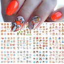 12Pcs Lovely Rabbit Easter Nail Art Stickers Kawaii Animals Carrot Bunny Decals Design Water Transfer Decoration Manicure CHBN