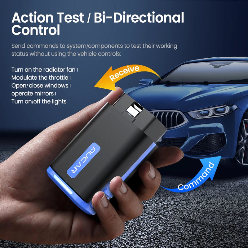 MUCAR DriverScan Auto OBD2 Diagnostic Tool All System Diagnosis Bi-directional Control Oil SAS 15 Reset for All Cars