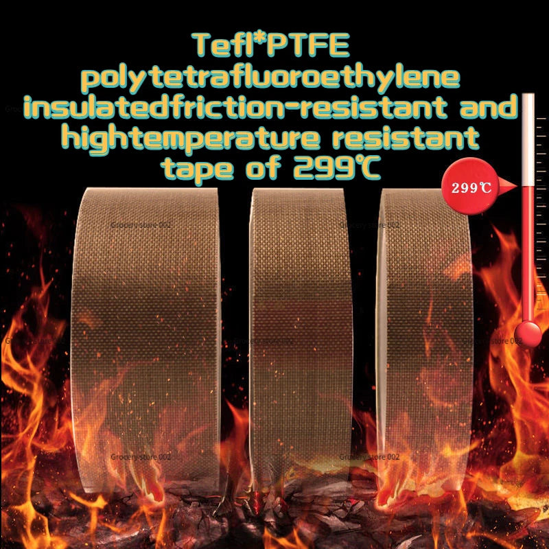 0.13-0.18-0.25mm Thickness Tefl PTFE Insulation Friction Resistance 299℃ High Temperature Special Tape Multi-width Selection G