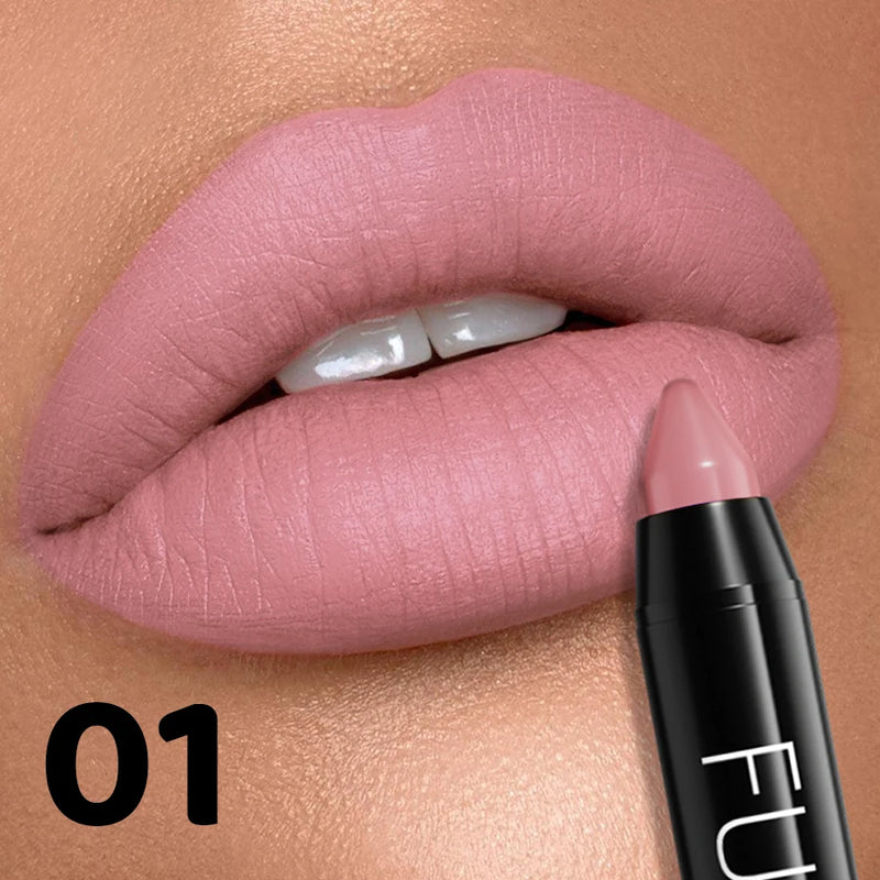 16 Color Nude Brown Lipliner Pen Waterproof Lipstick Sexy Red Matte Contour Lip Tint Lasting Lips Korean Makeup product lipgloss