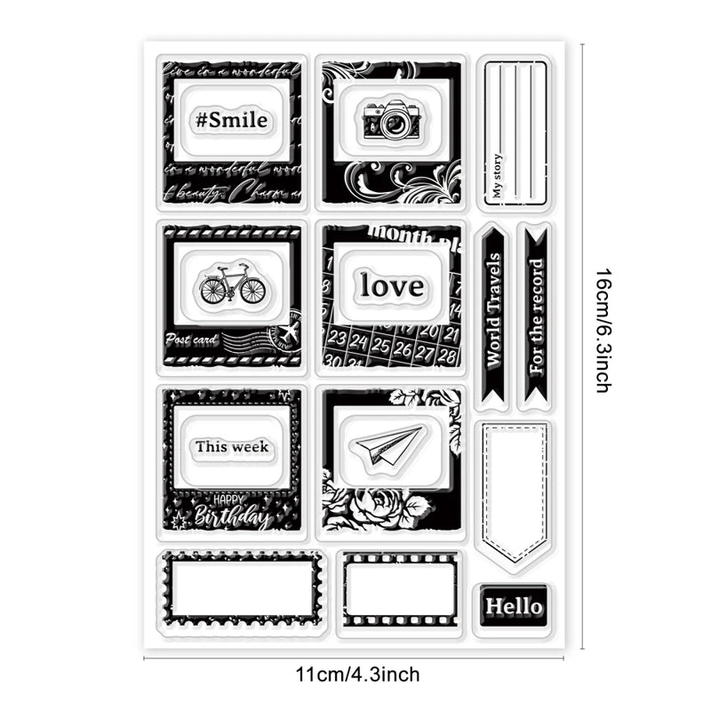 1Sheet Spring Cherry Blossom Season Clear Stamps for DIY Scrapbooking Flowers Silicone Clear Stamp Seals for Cards Making Photo