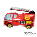 Cartoon Car Balloons Train Fire Truck Tank Engineering Car Tractor Aluminum Film Balloon Birthday Party Baby Shower Toy