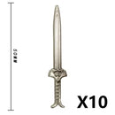 Medieval MOC Weapon Figure Accessories Building Blocks Soldiers Sword Shield Bow Arrow Trident Hammer Axe Spear Brick Kid Toy