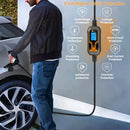 feyree Type2 7KW 32A 1Phase Portable EV Charger 5m Cable Current Adjustable EVSE Wallbox Charging Box for Electric Car Charger