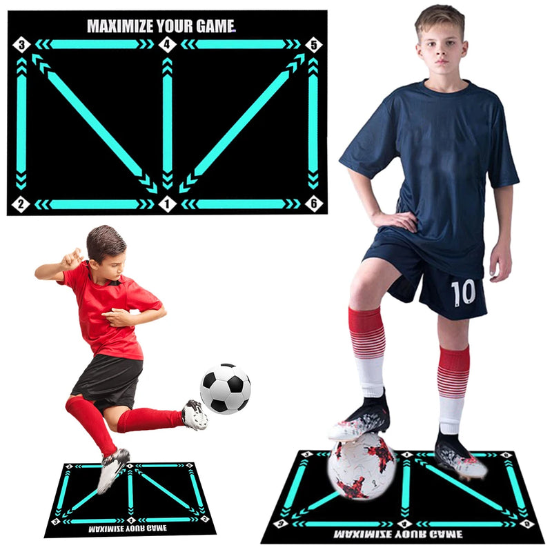 Football Training Mat Non Slip Foldable Kids Adult Dribble Training Mat Football Training Floor Mat Football Playing Accessories