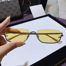 Unisex Half Frame Square Premium Sunglasses Trendy and Personalized UV Resistant Travel Beach Walk The Show Shades Glasses