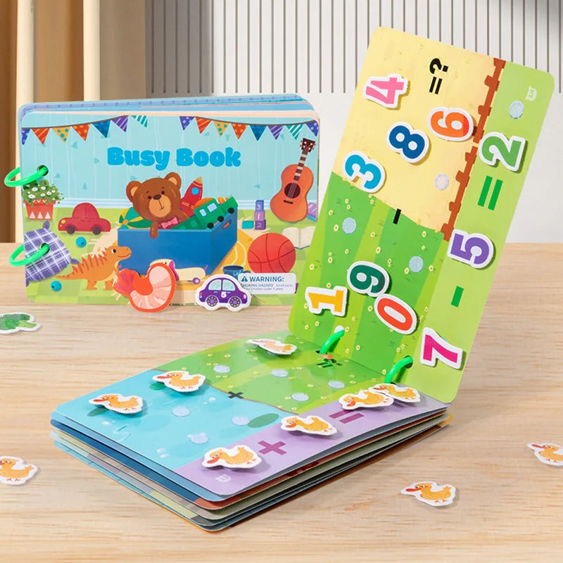 Montessori Toys Quiet Book My First Busy Book DIY Puzzle Animal Fruit Numbers Matching Game Educational Toys For Kids Children