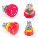 16mm22mm Ultra Short Style emergency stop button switch waterproof mushroom head Rotation reset Anti-slip with lights