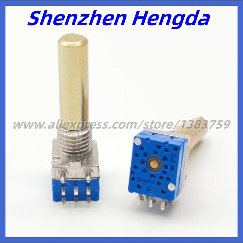 1PCS Walkie Talkie Channel Switch 16 Gear Channel Rotary Coding Switch Two Rows of 6-Pin Channel Encoder Shaft 20MM